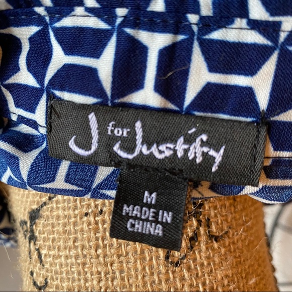 J for Justify Blue and White Dress - Picture 5 of 9